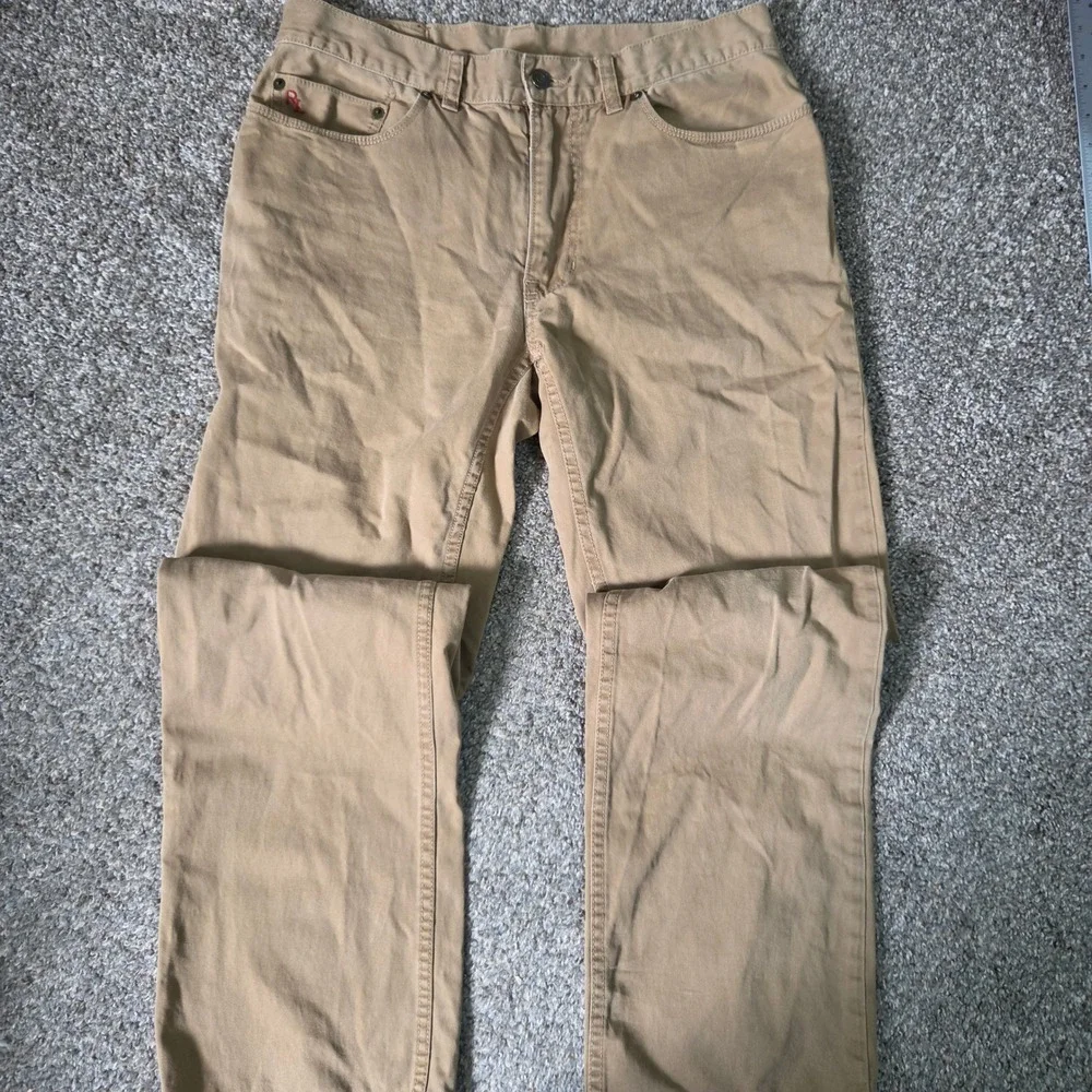Polo‎ Ralph Lauren Mens Tan Khaki Authentic Dungarees Cotton Pants 32x32